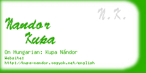 nandor kupa business card